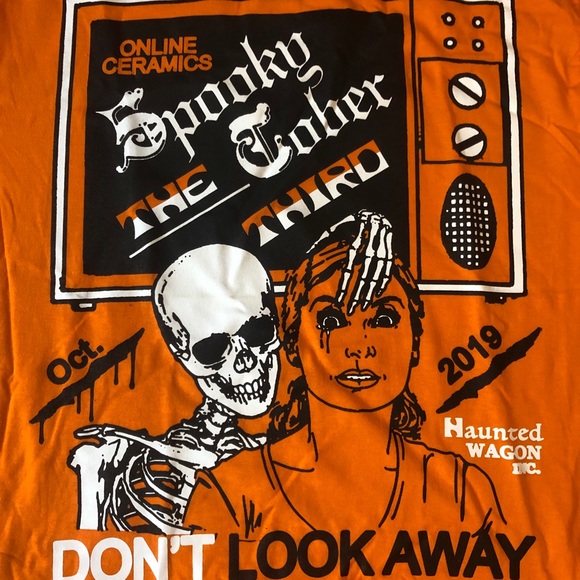Never been worn genuine third issue Online Ceramics Spooky-Tober long sleeve.
